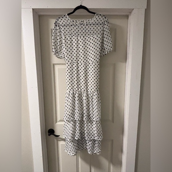 Polka Dot Ruffle Dress - Size Large - Amour Vert - Picture 1 of 4